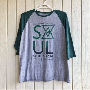 Tim McGraw Faith Hill Soul2Soul Baseball Tour Tee
